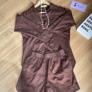 Conjunto Vitória - Marrom